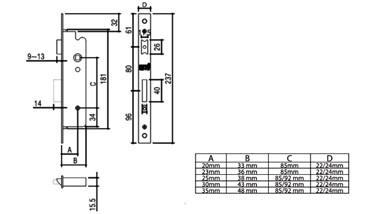 Fechadura GNS 7791/S